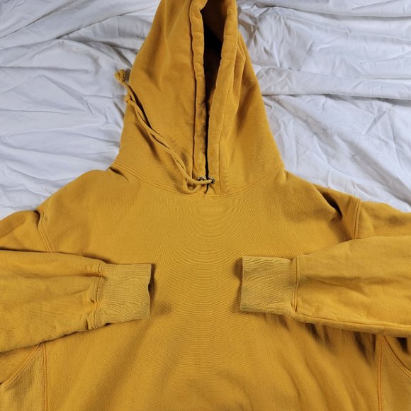 Champion Reverse Weave Mens XL Yellow Pullover Sweater Outdoors Winter Warm - Picture 3 of 11